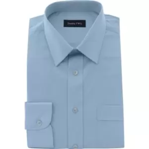 Image of Double Two Mens 15" Long Sleeve Light Blue Classic Shirt