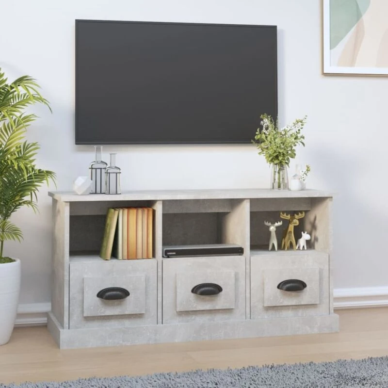 Image of VIDAXL TV Cabinet Concrete Grey 100x35x50cm Engineered Wood Vidaxl 816292