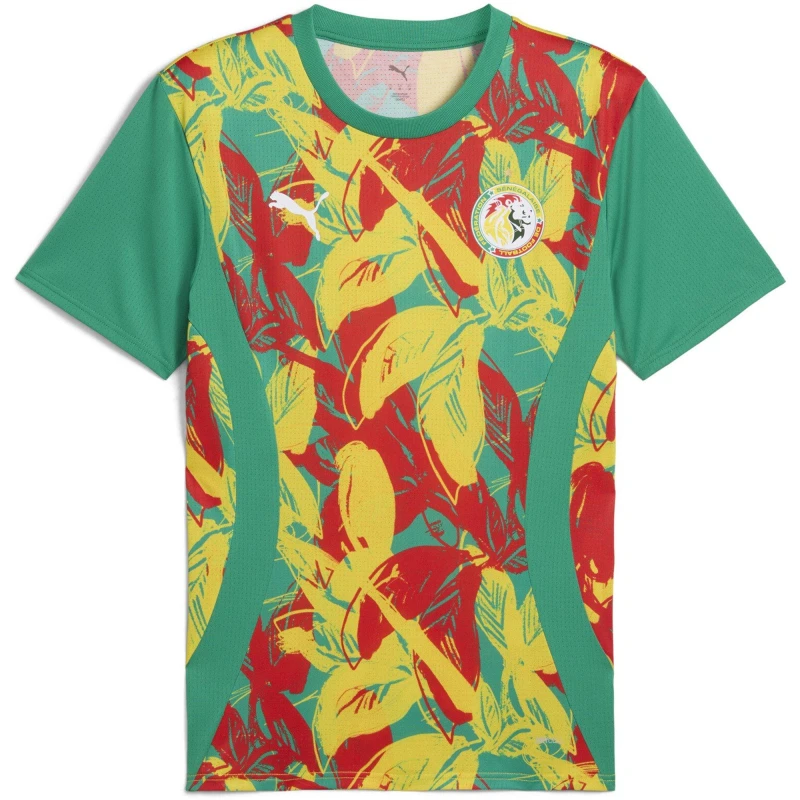 Image of Puma Senegal Pre Match Shirt 2025 Adults Green/Yellow male XS