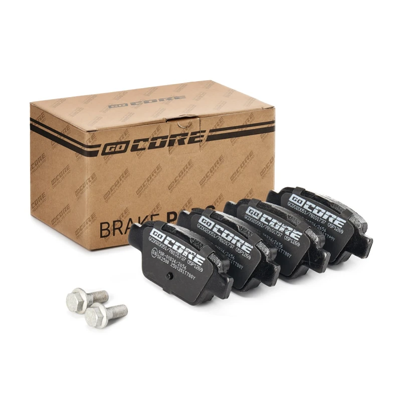 Image of goCORE GCD020051 Brake pad set excl. wear warning contact, with brake caliper screws Brake Pad Set,disc brake (402)
