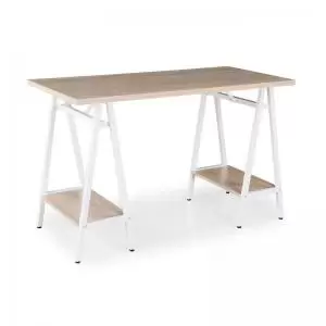 image of Pella home office workstation with trestle legs &ndash; Windsor