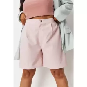 image of Missguided Plus Size Tailored Shorts - Pink