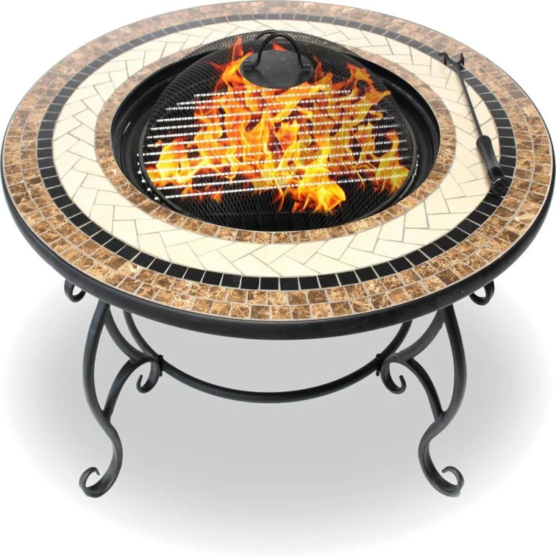 Image of Centurion Supports TOPANGA Garden Heater/Fire Pit/Coffee Table/BBQ/Ice Bucket - Ceramic Multicolor Unisex