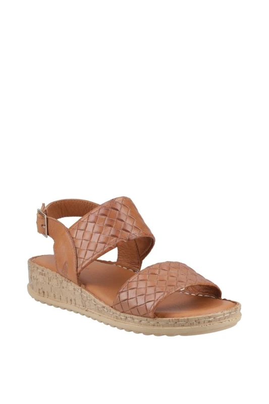 Image of Hush Puppies Ebony Wide Fit Sandal Tan