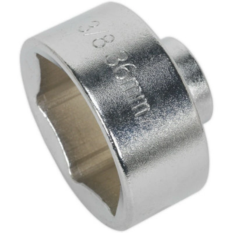 Image of Loops 36mm Low Profile Oil Filter Socket - 3/8" Sq Drive - High Grade Steel Socket Metallics