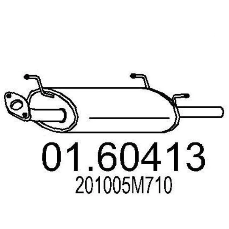 Image of MTS 01.60413 Rear silencer End Silencer (3437)