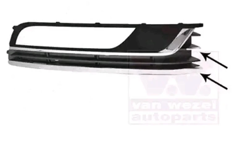 Image of VAN WEZEL 5740596 Bumper Grill ** Equipart ** Fitting Position: Right Front, with hole(s) for fog lights Ventilation Grille,bumper (244)