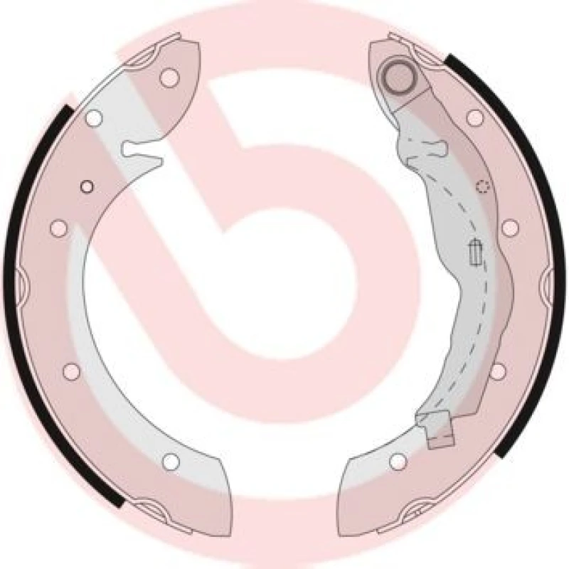 Image of BREMBO Brake Shoe Set BREMBO S 68 521