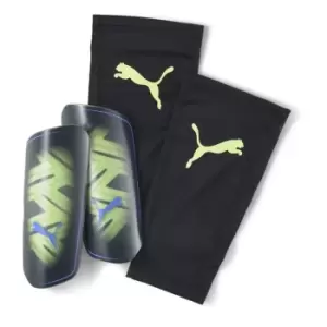 image of Puma ULTRA Flex Shin Guards with Sleeves - Yellow