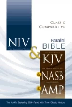 Image of niv kjv nasb amplified classic comparative parallel bible hardcover the wor