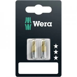 Image of Wera 855/1 TiN SB SiS Philips bit PZ 2 Tool steel TiN D 6.3 2 pcs