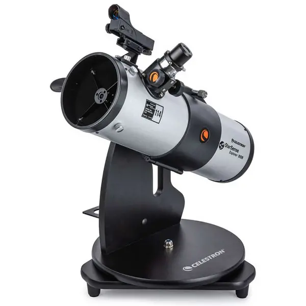 image of Celestron StarSense Explorer 114mm Smartphone App-Enabled Tabletop Dobsonian Telescope