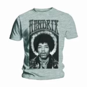 image of Jimi Hendrix Halo Mens Grey T Shirt: Large