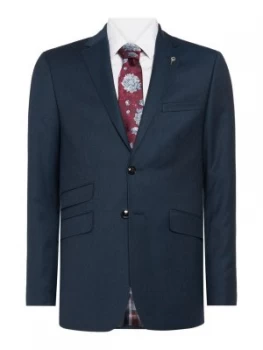 image of Ted Baker Mens Beriman Flannel Suit Jacket Teal