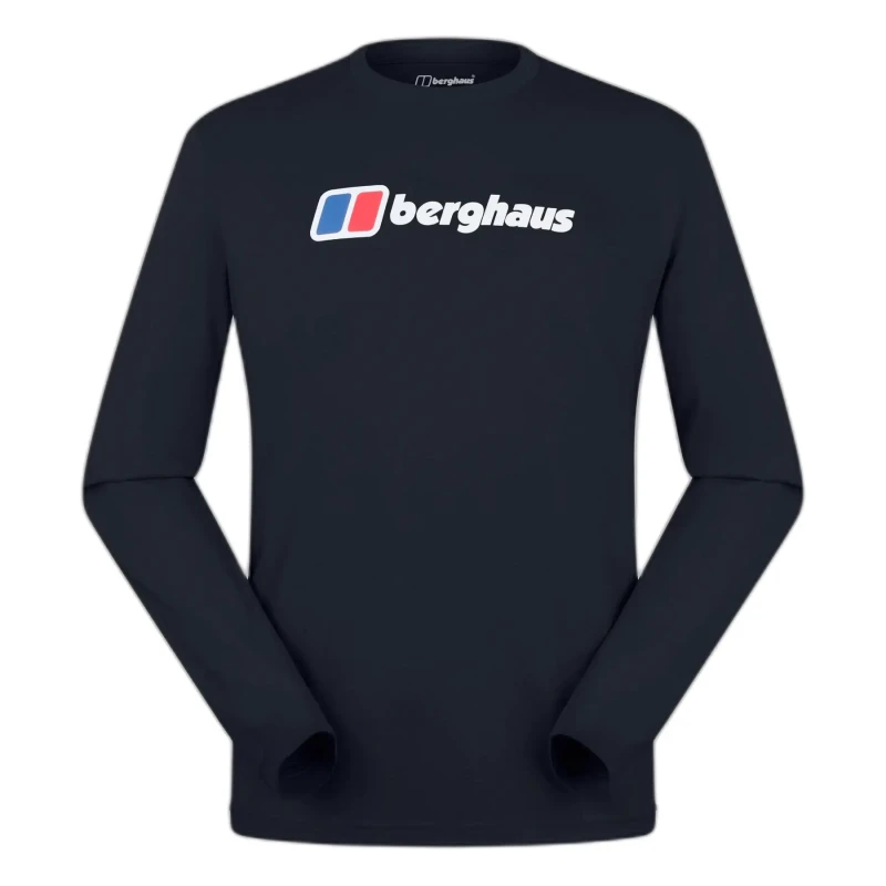 Image of Long sleeve T-Shirt with large logo Berghaus Noir Male XL