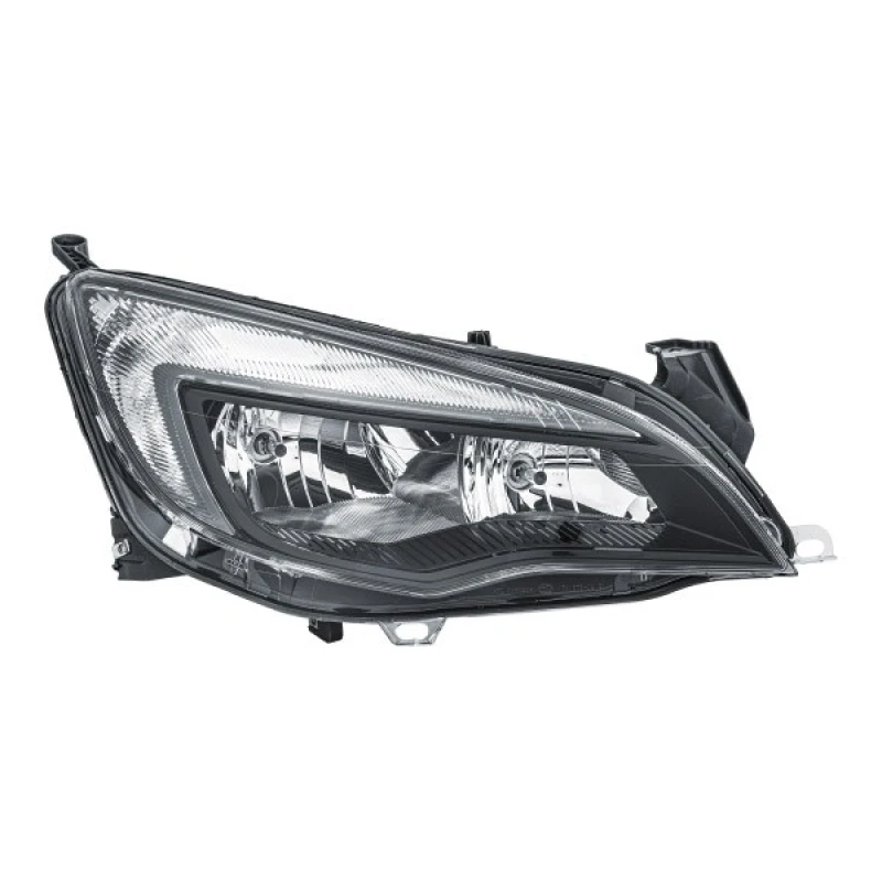 Image of HELLA 1EG 010 011-381 Headlights H7/H7, Right, with motor for headlamp levelling, Halogen Headlight (259)