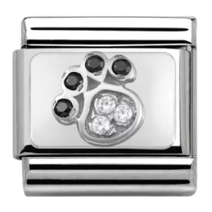 Image of Nomination CLASSIC Silvershine My Family Paw Print Charm 330304/14