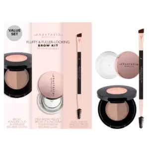 image of Anastasia Beverly Hills Fluffy and Fuller Looking Brow Kit (Various Shades) - Medium Brown