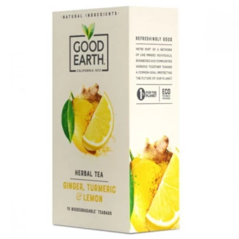 Image of Good Earth Lemon Ginger & Turmeric Tea - 15 Bags