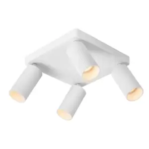 Image of Clubs Modern Ceiling Spotlight - 4xGU10 - White
