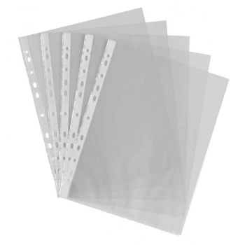 image of Nice Price A4 Punched Pocket Clear 35 micron 270486 Pack of 100 WX24001