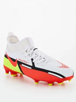 Image of Nike Junior Phantom GT Academy Dynamic Fit Firm Ground Football Boot - White, Size 2