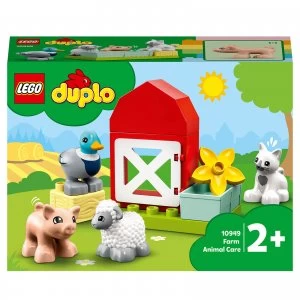 image of LEGO DUPLO Town: Farm Animal Care Toy for Toddlers (10949)