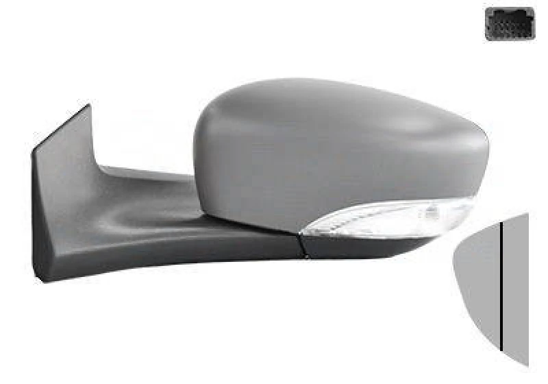 Image of VAN WEZEL 4406817 Wing mirror * HAGUS * Left, Heatable, primed Outside Mirror (50)
