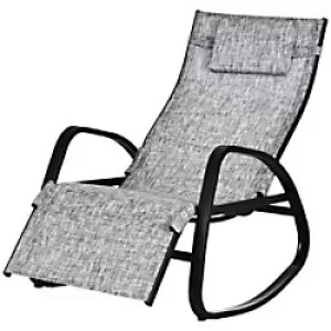 image of Outsunny Rocking Chair 84A-121V70GY Metal, Textilene Grey