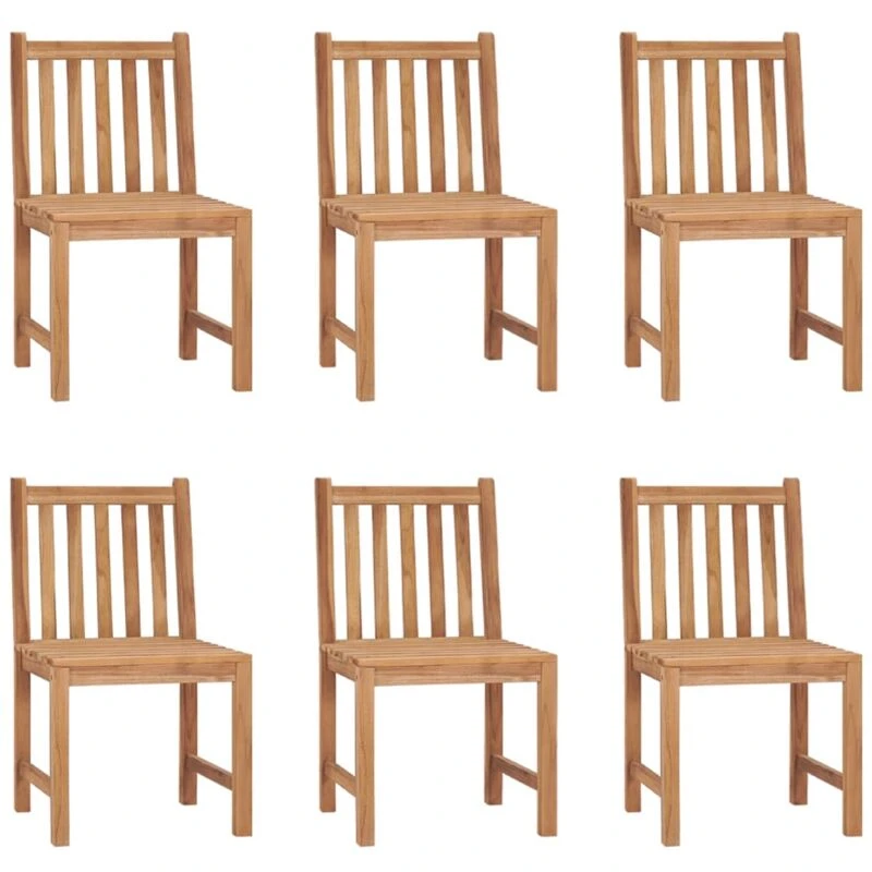 Image of VIDAXL Garden Chairs 6 pcs Solid Teak Wood Vidaxl 8720286448557