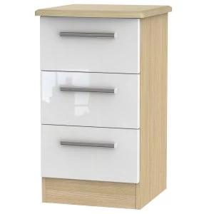 Image of Robert Dyas Kirkhill Ready Assembled 3-Drawer Bedside Table Pine