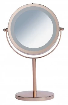 image of Danielle Creations Rose Gold Finish Light Up Beauty Mirror