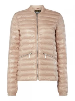 image of Barbour International Lapper Baffle Quilted Coat Light Pink