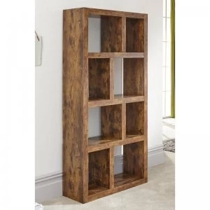 Image of Mango Wood-Effect Tall Open Shelf Unit