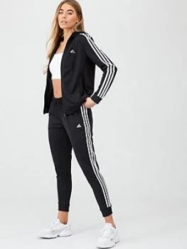 image of Adidas 3 Stripe Tracksuit - Black Size M Women