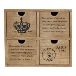 Image of 4 Drawer Rustic Storage Unit, Trinket Drawers
