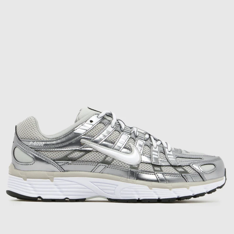 Image of Nike P-6000 Trainers in Grey Grey UK 3 (EU 36)