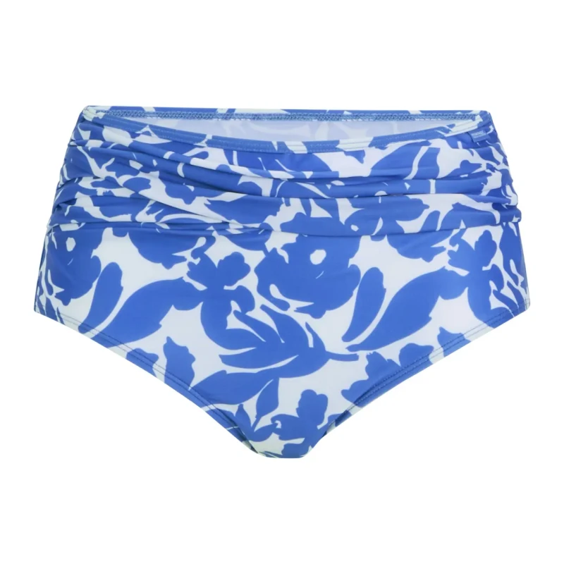 Image of Regatta Womens Loria High Waist Bikini Brief in Bright Blue Size: 10 Bright Blue Female 10