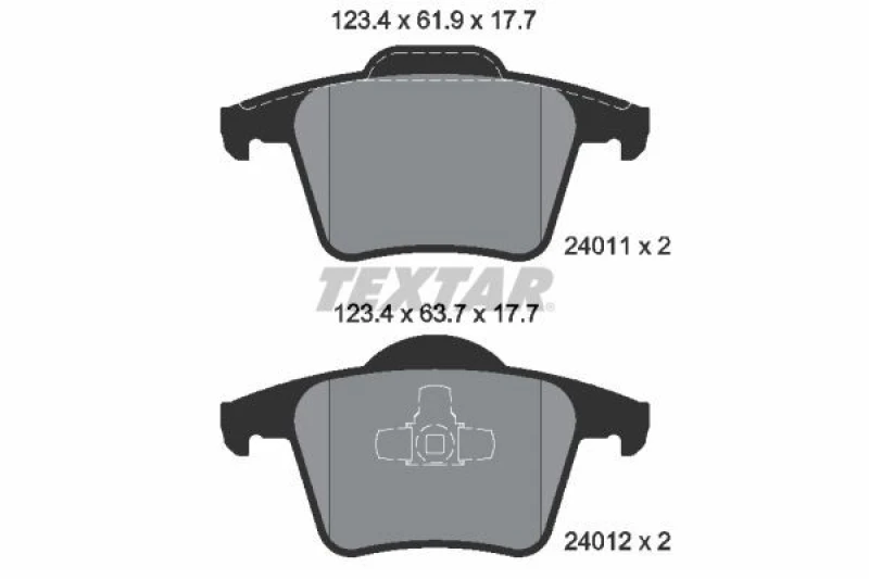 Image of Brake pad set TEXTAR 2401101