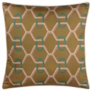 Image of Carnaby Chain Cushion Bronze, Bronze / 45 x 45cm / Polyester Filled