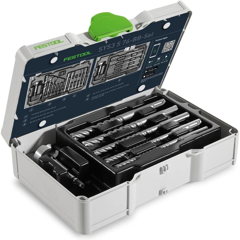 Image of Festool SYS3 S 76-BB-Set 18 Piece Drill and Screwdriver Bit Set 578119