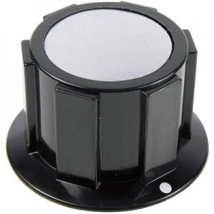 Image of Cliff FC1622 K1C Knob Blk Silver 6mm Screw Fix