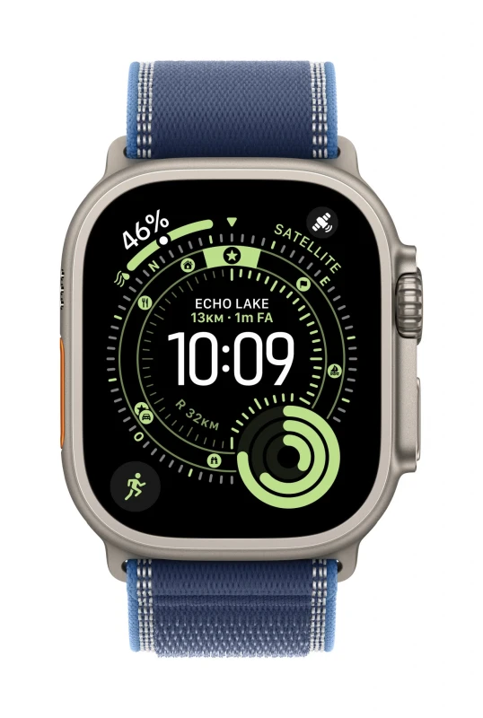 Image of Apple MFT74ZM/A Smart Wearable Accessories Band Blue Titanium, Polyester, Spandex, Nylon MFT74ZM/A