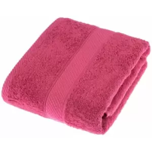 image of HOMESCAPES Turkish Cotton Raspberry Bath Towel - Raspberry