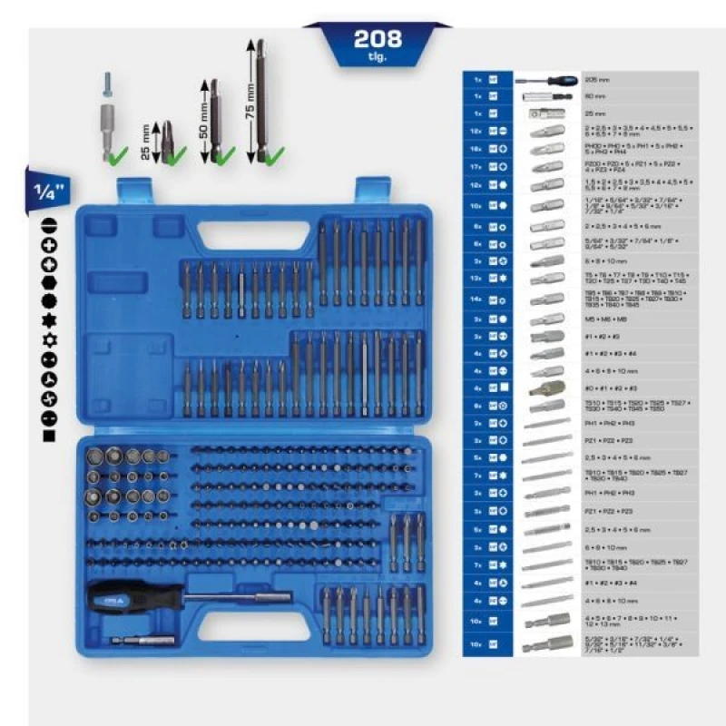 Image of Screwdriver Bits Set KS TOOLS BT053208