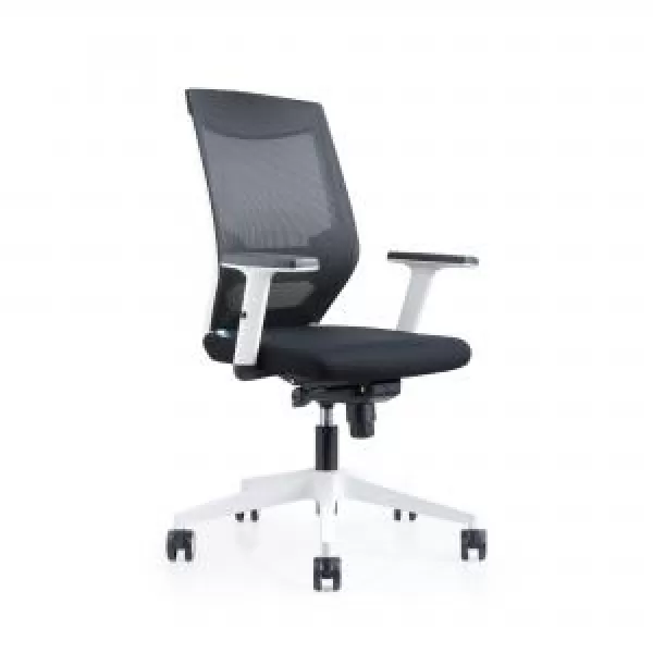 Image of ROCADA ERGOLINE Operators Mesh Chair with White Frame - Black 908W-4