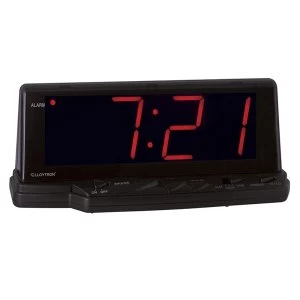 image of Lloytron J102 Prelude 1.8" Jumbo Red LED Alarm Clock