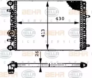 Image of Behr Heat Exchanger 8MK376716-234 with Seal Genuine replacement for Car