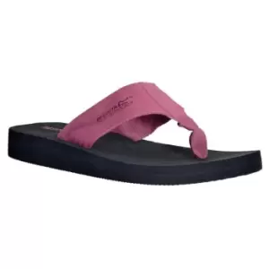 image of Regatta Lady Catarina Wedge Flip Flop - Blk/HeathrRo