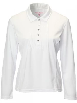 image of Swing Out Sister Whitney Pique Long Sleeve Shirt White